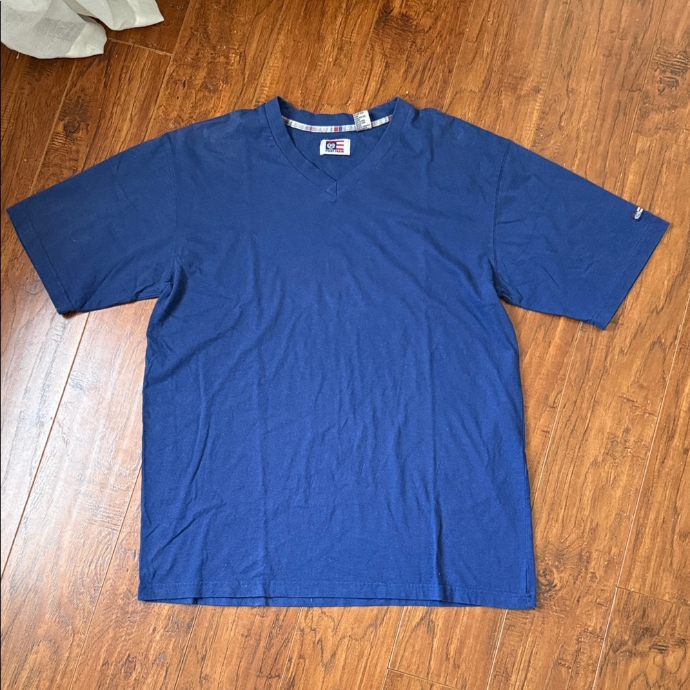 Vintage Phat Farm Men's XL V-Neck Navy Blue Short Sleeve T-Shirt